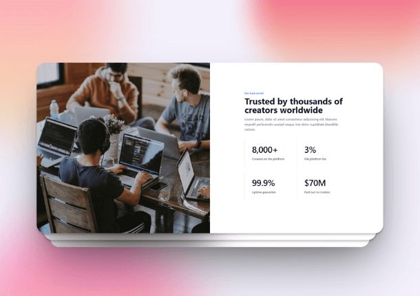 Stats Section in Tailwind CSS